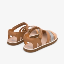 Camper Twins Sandals Silver / Light Coral - Kids Singapore WKEAEF-071